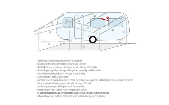 Roof Support Pole, Angled
