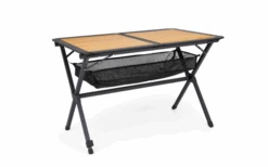 Berger Aluminum Bamboo Roll Table Black