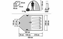 Berger Tent Campo 4 Air Black Sleeping Cabin